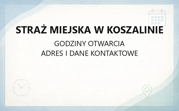 Straż Miejska w Koszalinie - kontakt, zadania i zgłaszanie interwencji