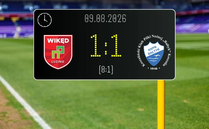 [PIŁKA NOŻNA] Wikęd Luzino – Bałtyk Koszalin 1:1 w Betclic 3. Lidze Grupa 2 (Grupa II). Koszalinianie stracili zwycięstwo w końcówce