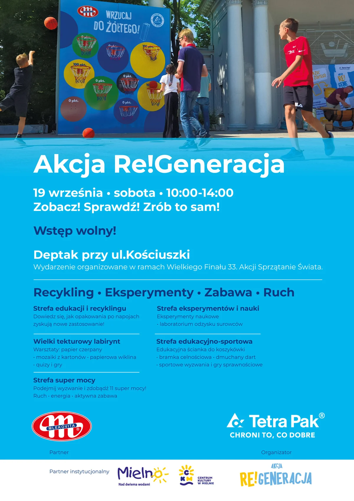 Grafika promocyjna wydarzenia Akcja Re!Generacja w Mielnie
