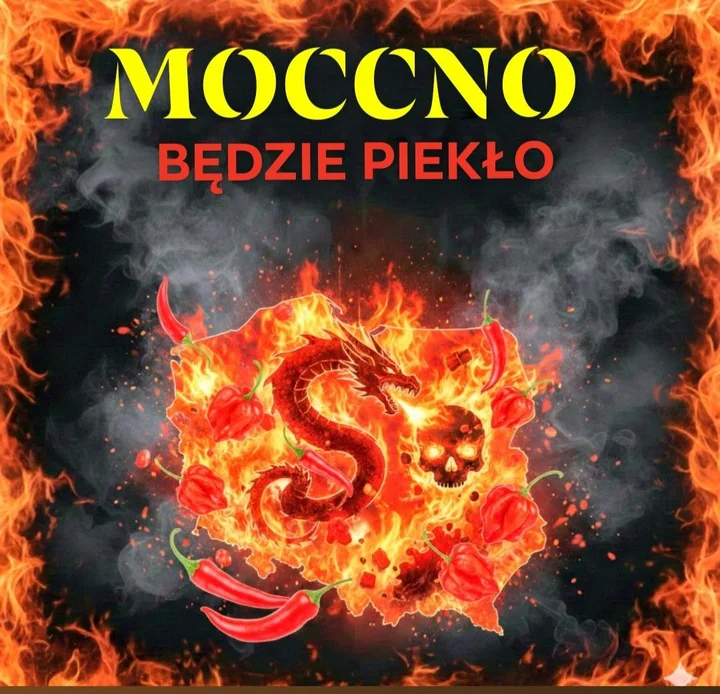 Grafika promocyjna wydarzenia BĘDZIE PIEKŁO — pikantne wyzwanie z pizzą w Koszalinie