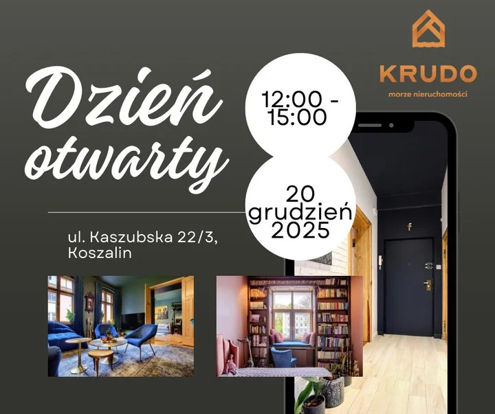 Grafika promocyjna wydarzenia Dzień Otwarty — Koszalin, ul. Kaszubska 22/3