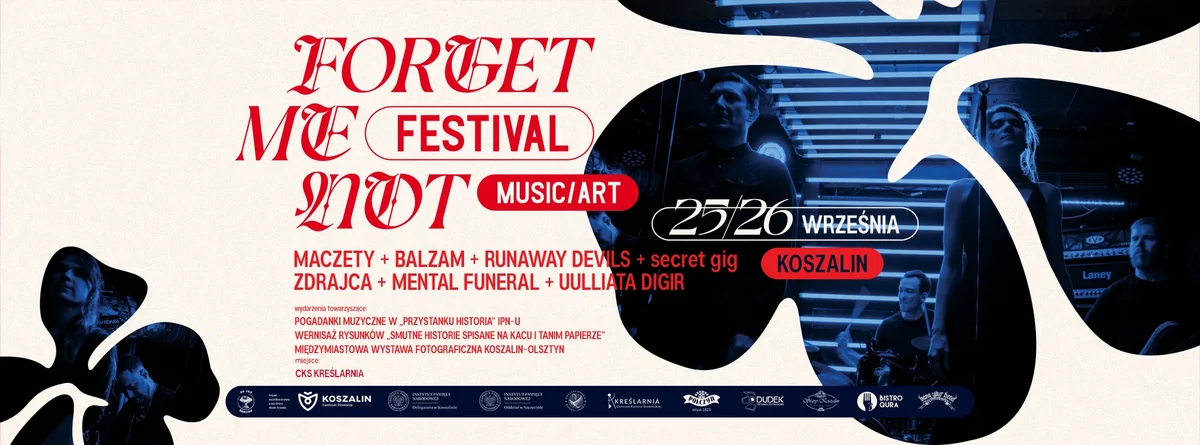 Grafika promocyjna wydarzenia FORGET-ME-NOT-FESTIVAL Koszalin 2026