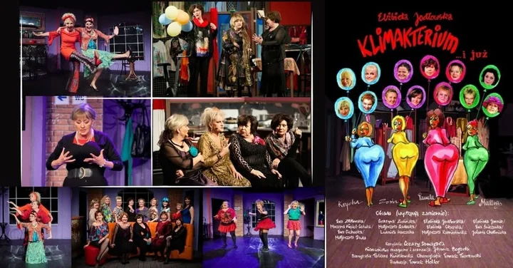 Grafika promocyjna wydarzenia Klimakterium i już — spektakl komediowy w Koszalinie