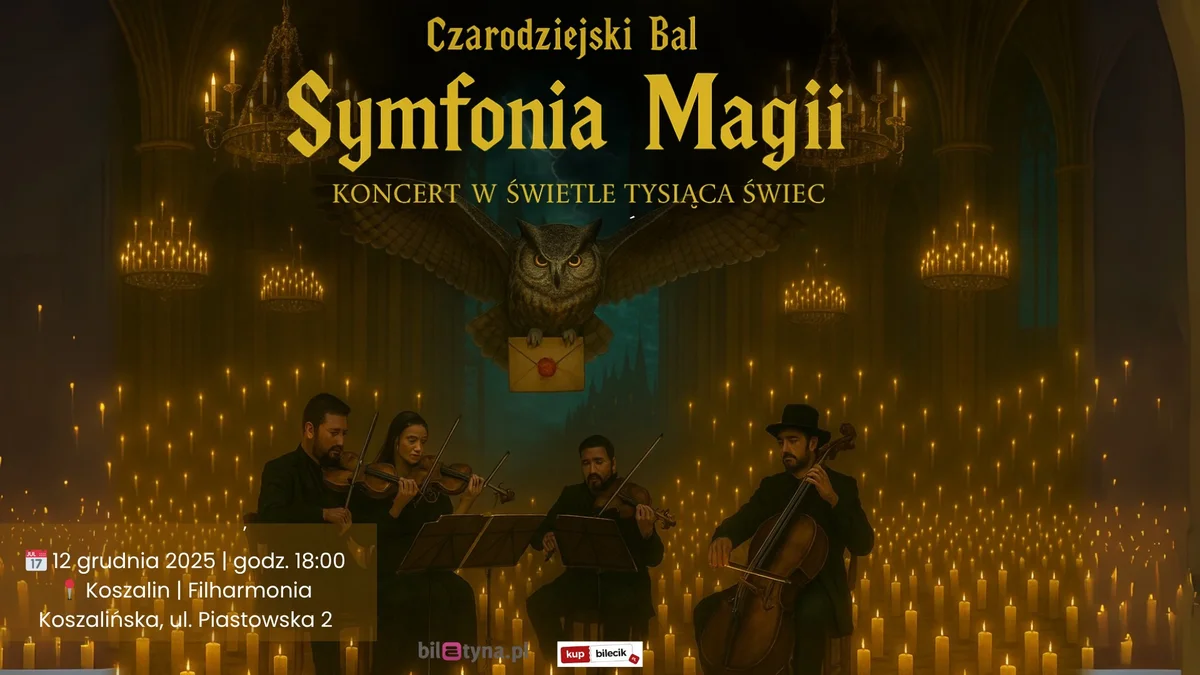 Grafika promocyjna wydarzenia Koncert muzyki filmowej z serii Harry Potter w Koszalinie
