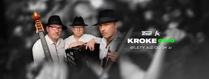Obrazek przedstawia grafikę promocyjną wydarzenia Konkert zespołu KROKE podczas Koszalin Bass Fest — 3 października 2024
