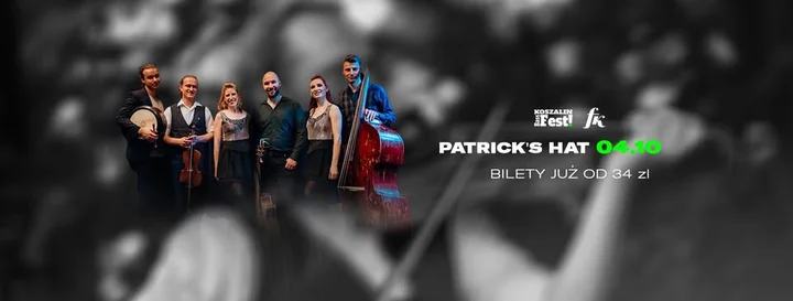 Obrazek przedstawia grafikę promocyjną wydarzenia Koncert muzyki irlandzkiej: Patrick’s Hat w Koszalinie