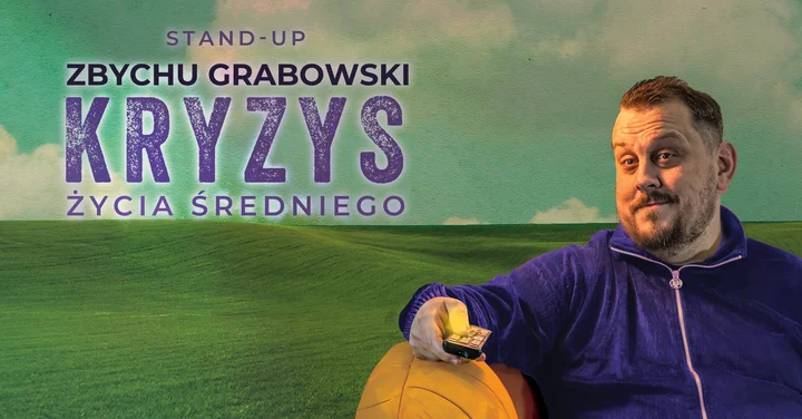 Grafika promocyjna wydarzenia KOSZALIN! Stand-up: Zbychu Grabowski — „Kryzys życia średniego” + scena otwarta