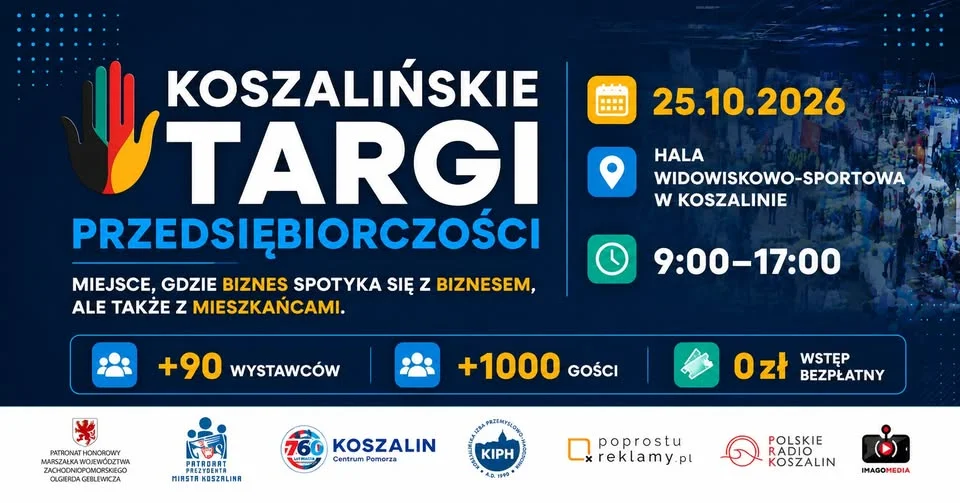 Grafika promocyjna wydarzenia Koszalińskie Targi Przedsiębiorczości 2026 w Koszalinie