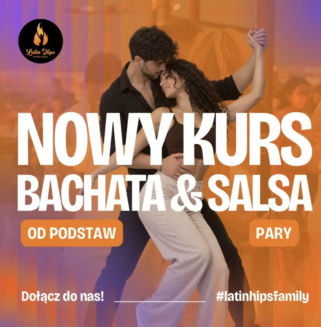 Grafika promocyjna wydarzenia Nowy kurs dla par – bachata i salsa