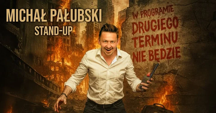 Grafika promocyjna wydarzenia Stand-up Koszalin | Michał Pałubski — „Drugiego terminu nie będzie”