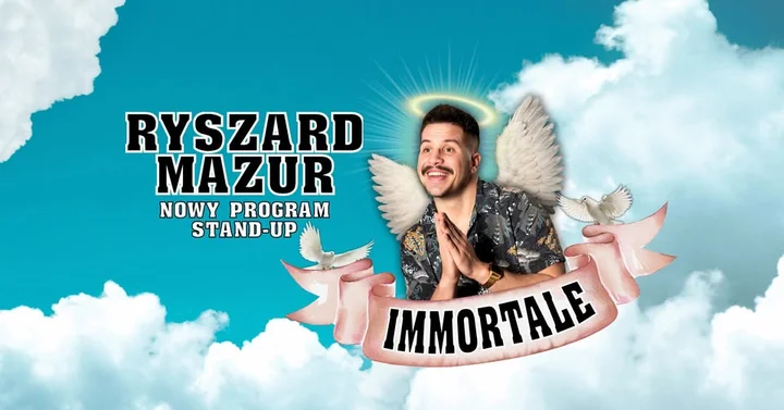 Grafika promocyjna wydarzenia Stand-up: Ryszard Mazur „Immortale” w Koszalinie