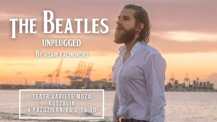 Obrazek przedstawia grafikę promocyjną wydarzenia Akustyczny koncert utworów The Beatles w Teatrze Variete Muza