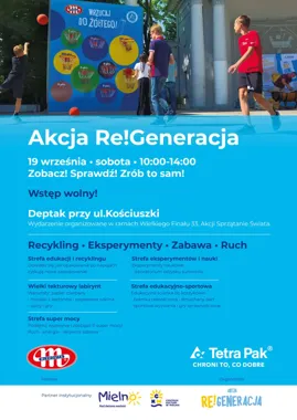 Grafika promocyjna wydarzenia Akcja Re!Generacja w Mielnie