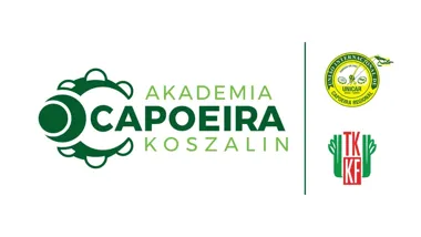 Grafika promocyjna wydarzenia Batizado e troca de corda w Koszalinie – warsztaty capoeira z mistrzami Sem Memória i Secão