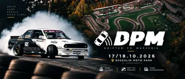 Grafika promocyjna wydarzenia Driftem Po Marzenia 2026: drift w Koszalinie