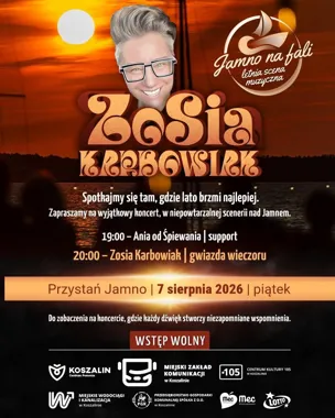 Grafika promocyjna wydarzenia JAMNO NA FALI – Letnia Scena Muzyczna