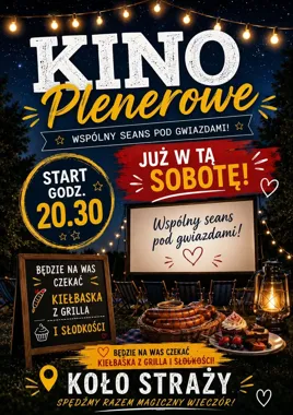 Grafika promocyjna wydarzenia Kino Plenerowe pod Chmurką w Poroście
