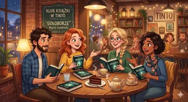 Grafika promocyjna wydarzenia Klub książki w Tinto: „Gołoborze” Macieja Siembiedy w Koszalinie