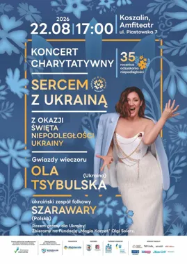Grafika promocyjna wydarzenia Koncert charytatywny „Sercem z Ukrainą”