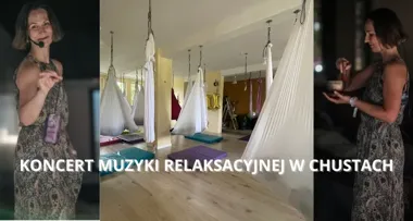 Grafika promocyjna wydarzenia Koncert relaksacyjny w chustach do jogi w Koszalinie