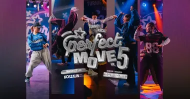 Grafika promocyjna wydarzenia PERFECT MOVE vol. 5 — duży turniej tańca w Koszalinie