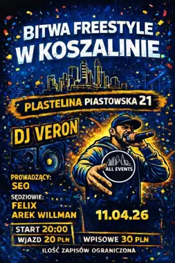 Grafika promocyjna wydarzenia SB 11.04 — Bitwa freestyle o Koszalin