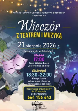 Grafika promocyjna wydarzenia Wieczór z teatrem i muzyką