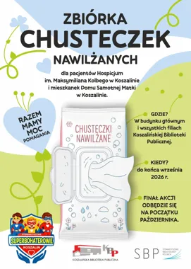 Grafika promocyjna wydarzenia Zbiórka chusteczek nawilżanych