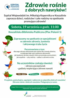 Grafika promocyjna wydarzenia Zdrowie rośnie z dobrych nawyków!