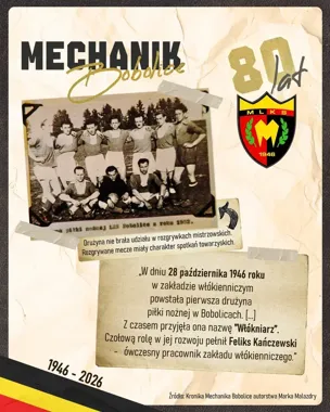 MECHANIK Bobolice świętuje 80 lat. Za klubem stoją ludzie i pasja