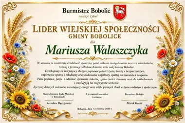 Pierwszy taki tytuł w gminie Bobolice. Wyróżniono Mariusza Walaszczyka