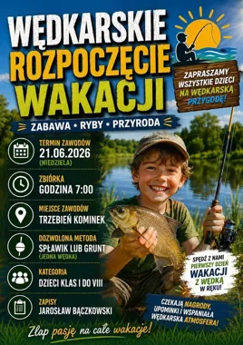 Wędkarski początek wakacji w Bobolicach przyciąga nad wodę