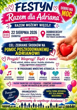 W Dobrociechach odbędzie się festyn dla Adriana. Każda pomoc ma znaczenie