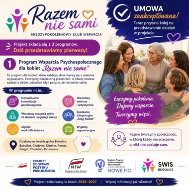 W Bobolicach startuje międzypokoleniowy klub wsparcia. Pierwszy program dla kobiet