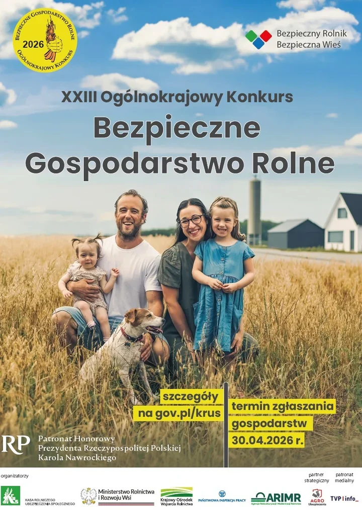 Rusza XXIII Konkurs Bezpieczne Gospodarstwo Rolne – zgłoszenia i zasady udziału