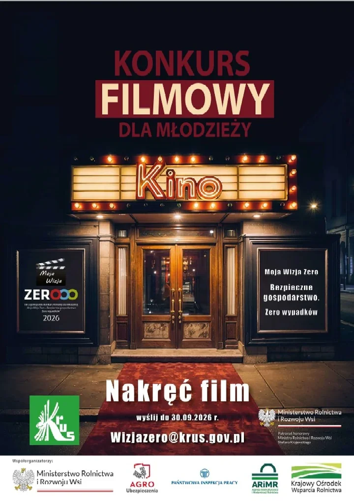 Młodzież nakręci film o bezpiecznym gospodarstwie. Rusza konkurs KRUS